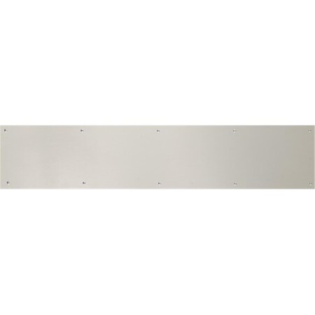 Brass Accents 8 in. x 40 in. Kick Plate Satin Nickel Adhesive Mount A09-P0840-619ADH